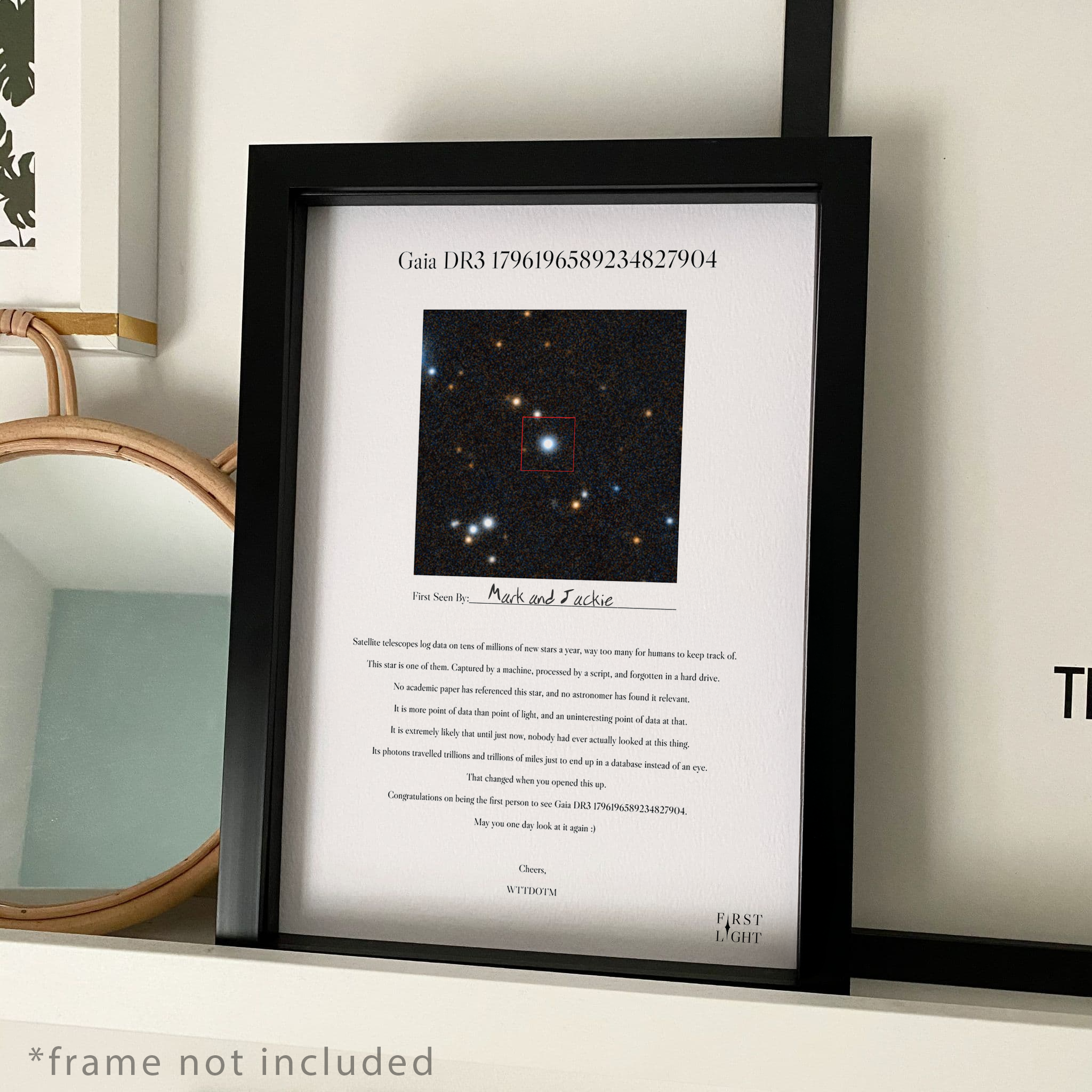 First Light in elegant frame